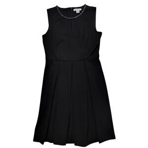 Liz Claiborne Women's Fit & Flare Sleeveless Black Cocktail Midi Dress Size 8
